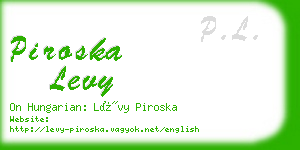 piroska levy business card